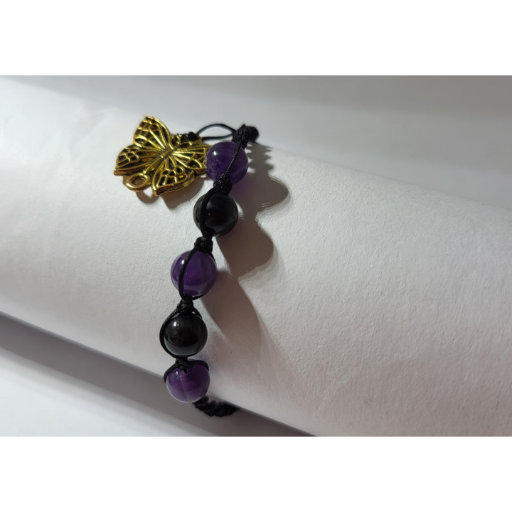 Czarny Turmalin i Ametyst - luksusowy duet intensywnego koloru