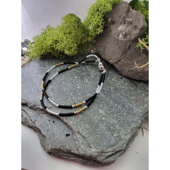 Labradoryt & Hematyt miodowy – podwójny blask kontrastu