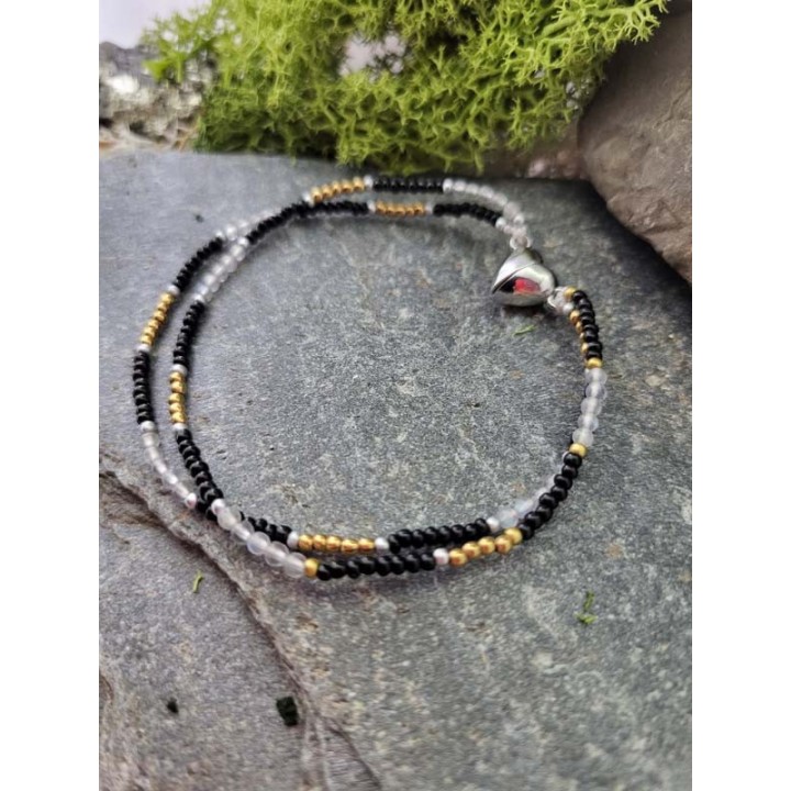 Hematyt miodowy & Kryształ Górski – podwójny blask elegancji