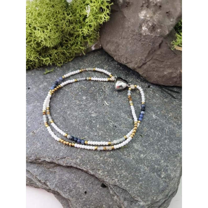 Dumortieryt, Kalcyt & Hematyt miodowy – podwójna harmonia kontrastów