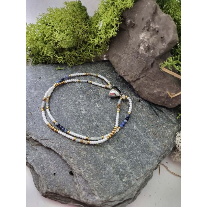 Dumortieryt, Kalcyt & Hematyt miodowy – podwójna harmonia kontrastów