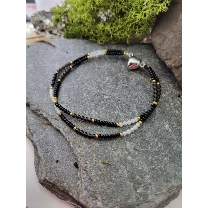 Obsydian & Angelit – podwójna równowaga kontrastu