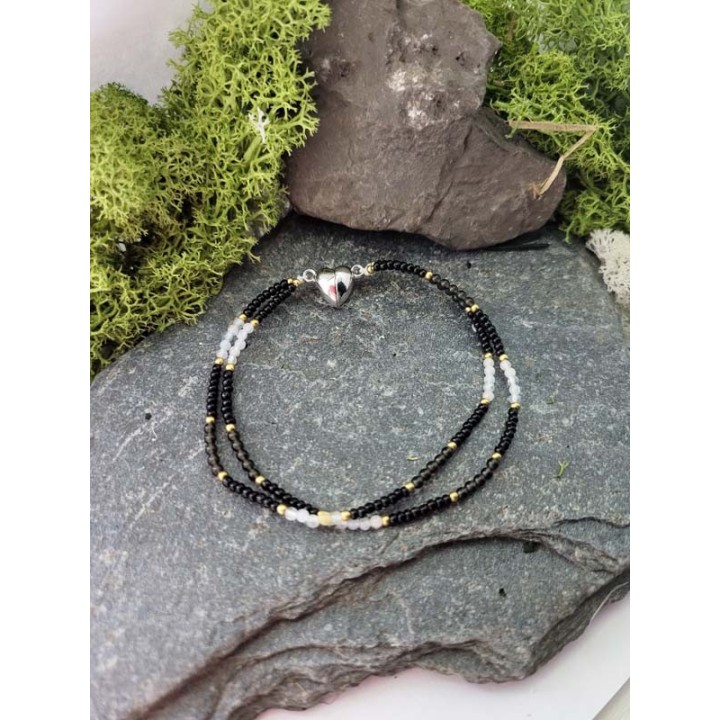 Obsydian & Angelit – podwójna równowaga kontrastu