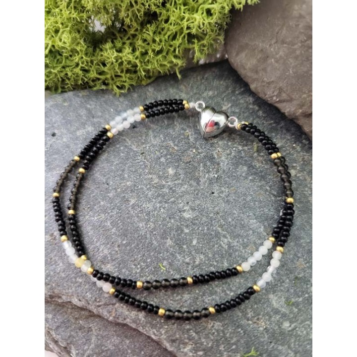 Obsydian & Angelit – podwójna równowaga kontrastu