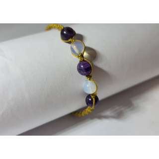 Ametyst i Kamień Księżycowy - subtelna elegancja z nutą magii