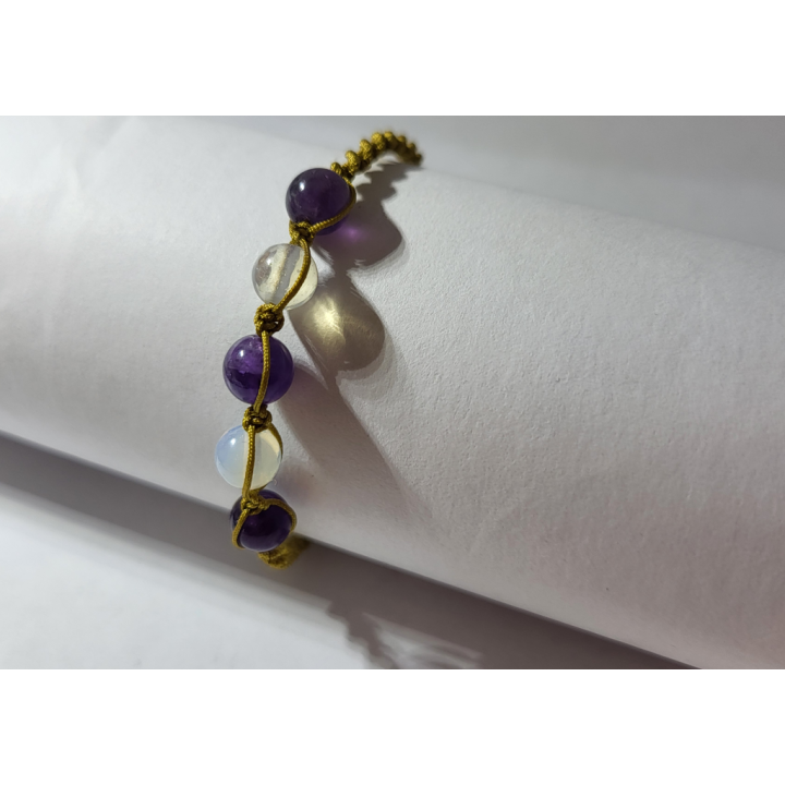 Ametyst i Kamień Księżycowy - subtelna elegancja z nutą magii